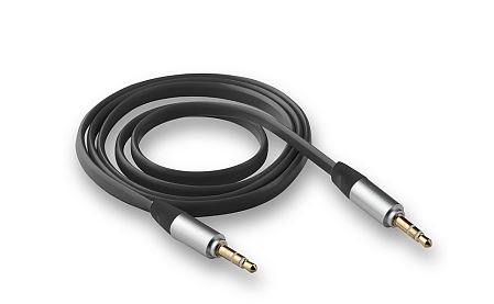 Кабель AUX  Walker  WCA -051 3.5JACK 1.0м плоский черный