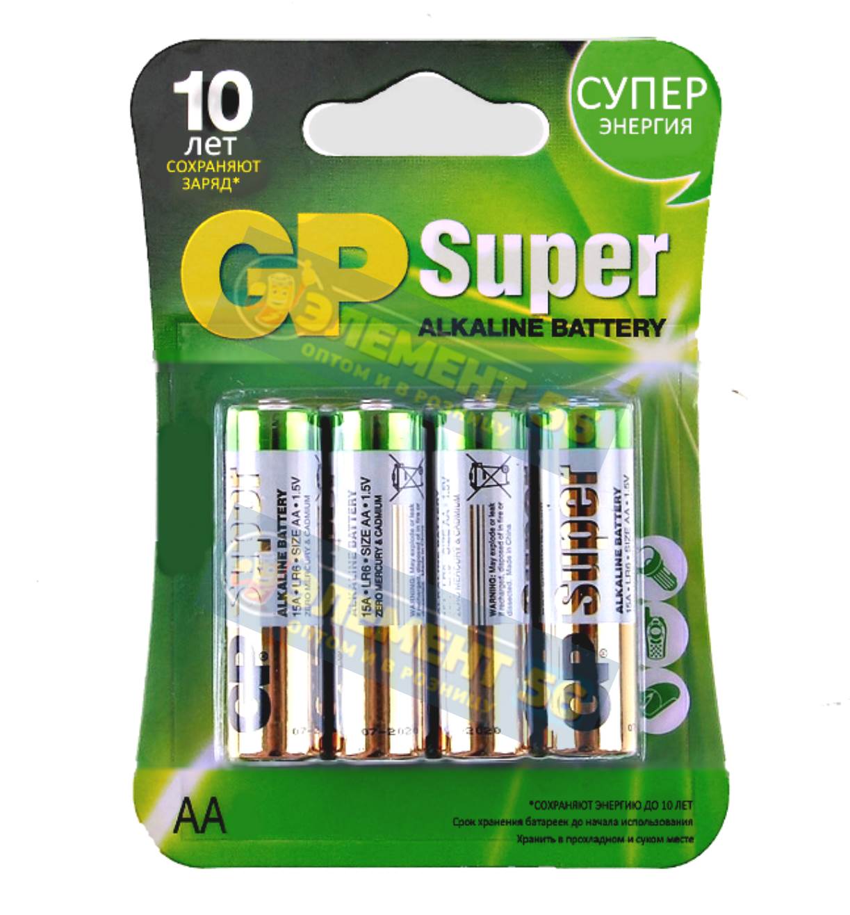 GP SUPER LR6, AA, MN1500, А316 4BL (4) (40) 31