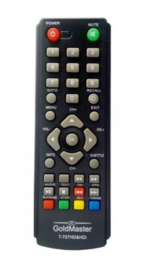 Пульт для приставки GOLDMASTER T-707HD&HD1 (SKY Vision Т2108) DVB-T2 тех пак
