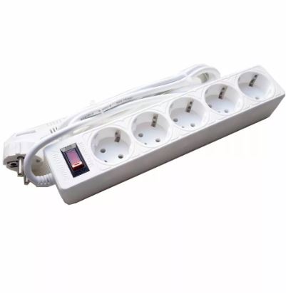 Фильтр сетевой SmartBuy ПВС 5+1*1,8м с з/к  2200Вт 10A SBSP-18-K