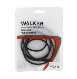 Кабель AUX  Walker  WCA -051 3.5JACK 1.0м плоский белый