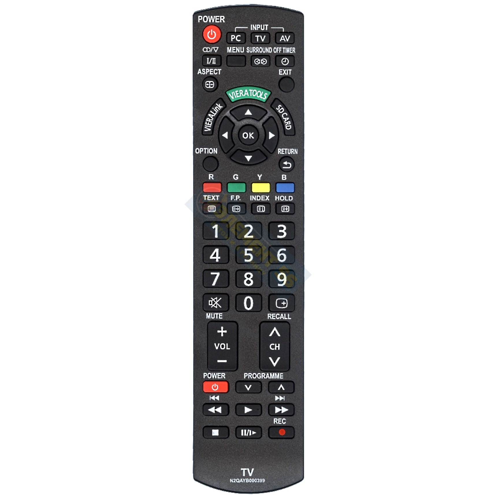 Пульт для телевизора PANASONIC N2QAYB000399 (N2QAYB000370) тех пак
