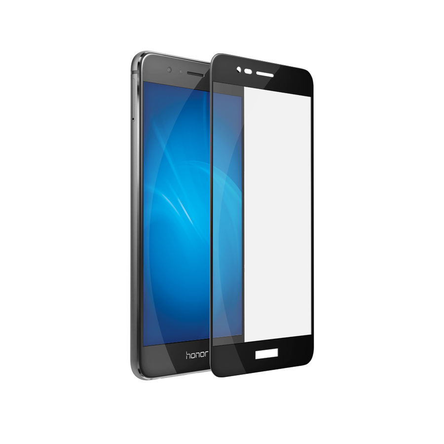 Защитное стекло с пол.покрыт. для HUAWEI Honor 8, (Full Glasst), черное