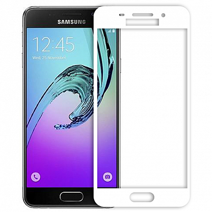Защитное стекло для Samsung A3 2017 (5D) белый  DREAM
