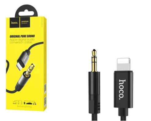 Кабель Aудио адаптор HOCO UPA13 на iphone 3.5mm 1m