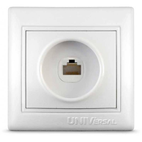 Розетка комп. бел. Севиль 1A RJ45 (C0051) (1/10/100/200)