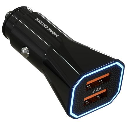 АЗУ 2 USB 2.4A MORE CHOICE AC24 черный