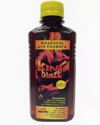 Жидкость д/розжига 0,25л King of Blaze  (углеводород)