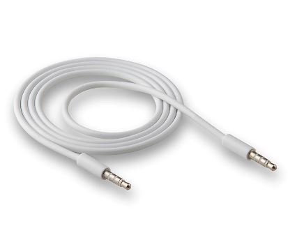 Кабель AUX  Walker   3.5JACK 1.0м белый силикон