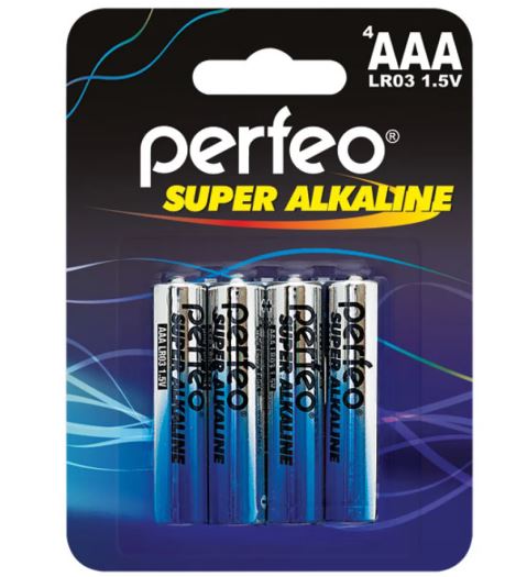 PERFEO SUPER ALKALINE LR03, AAA, MN2400, А286, 24A, AM4, UM4, HP16 4BL 29