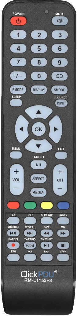 Пульт универсальный для телевизора POLAR RM-L1153+3 ClickPdu [HOD1186]