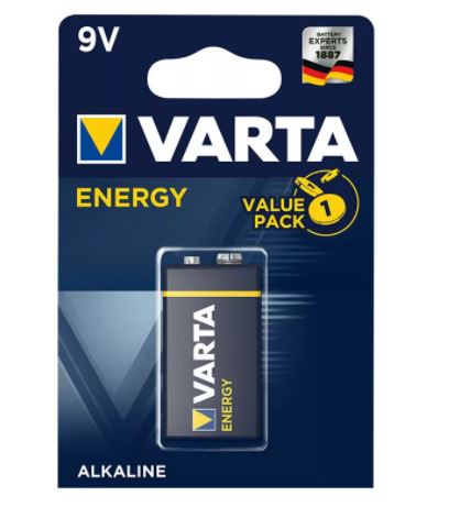 VARTA ENERGY (КРОНА-ALKALINE) 1BL (10) 1604A, 6LF22, 6LR61, MN1604, MX1604, 6LP3146. 28