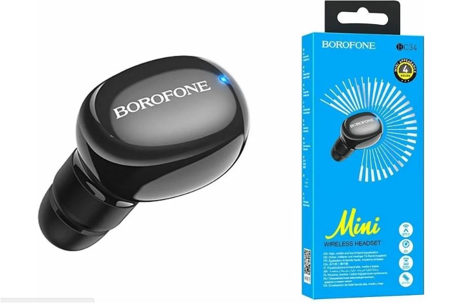 BLUETОOTH гарнитура BOROFONE BC34  черный