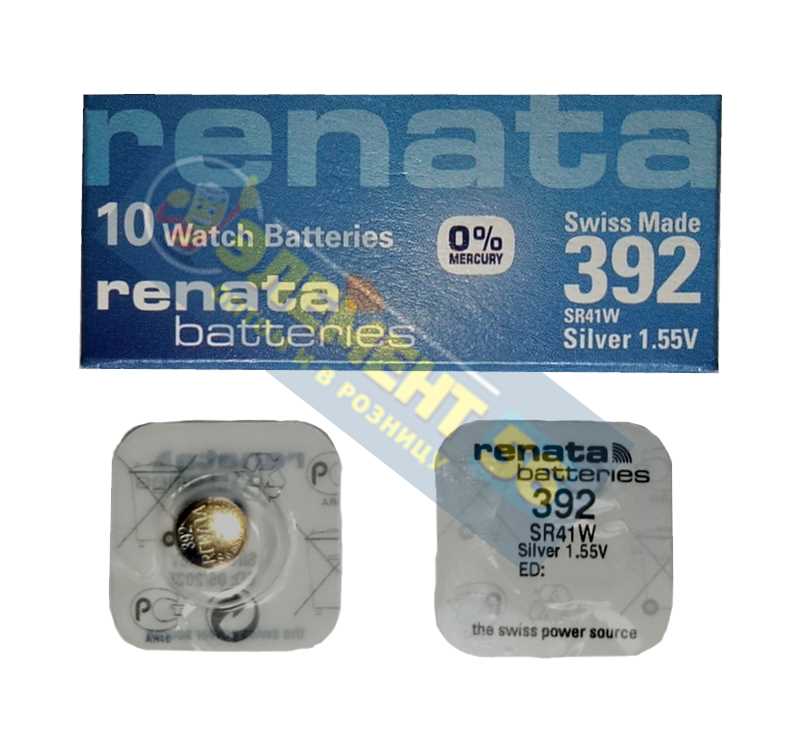 RENATA 392, 384, SR41W, SR41, SB-B1, RW47, AG3, G3, LR41, L736, SR41W (1) (10) (100) 25