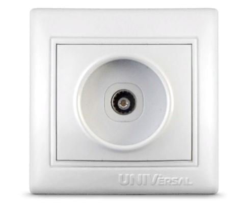 Розетка TV UNIVersal  Севиль белая 16A 220B (C0027)