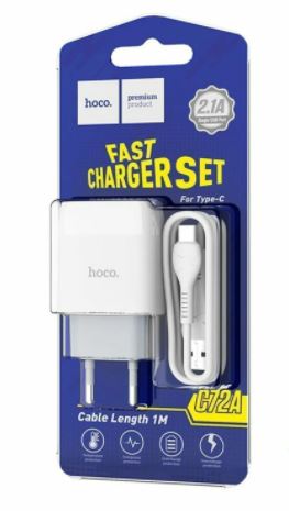 СЗУ 1 USB 2,4A Hoco C72A TYPE-C 1м