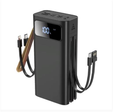 Зарядка портативная Power Bank 30000mAh XO PR-142 2USB/ TYPE-C/ microUSB/Lightning дисплей