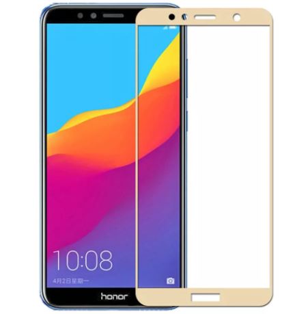 Защитное стекло для HUAWEI Y6 2018/ Honor 7A Pro/ 7C  FULL GLASS золотистое
