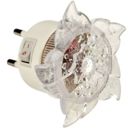 Ночник с выключателем "Цветок" DTL-308 4LED 220V, 0,5W UNIEL