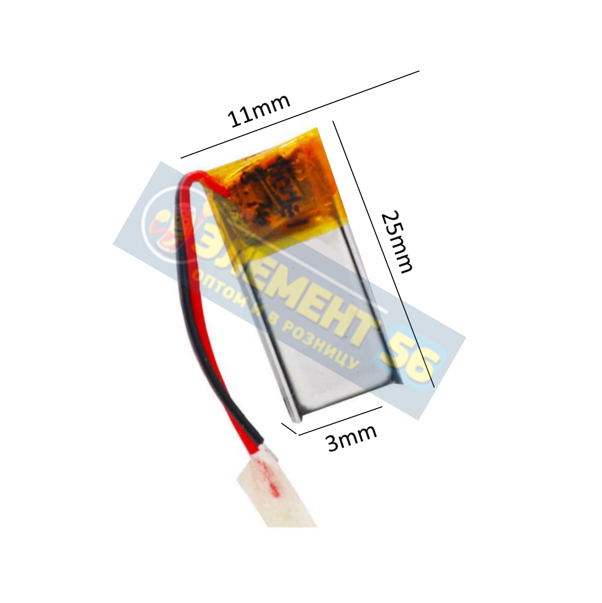 Аккумулятор Орбита OT-301120 (40 mAh) Li-lon 3x11x25mm (для беспроводных наушников)
