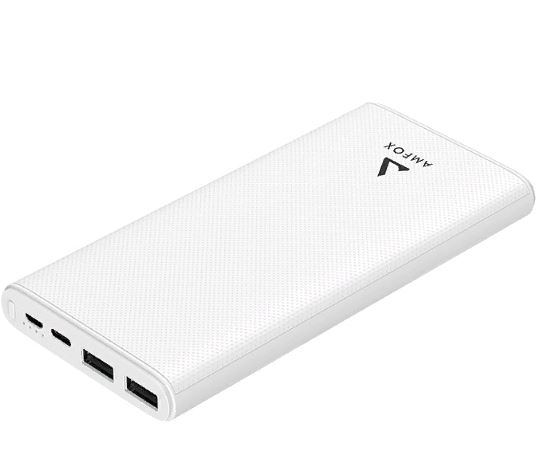 Зарядка портативная Power Bank 10000mAh AMFOX APB-510  2USB/ TYPE-C/ microUSB