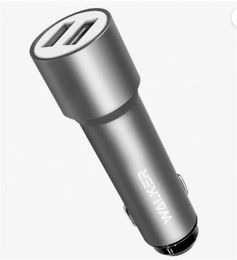 АЗУ WALKER WCR-22 2 USB  2.4A  Micro удлиненный серый