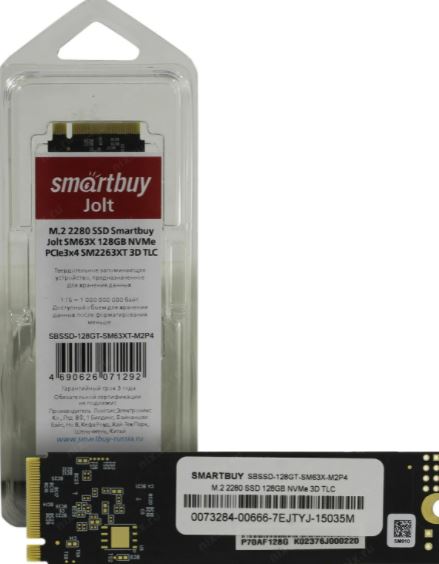 SSD накопитель M.2 SMART BUY JOLT SM63X 128GB SBSSD-128GT-SM63XT-M2P4