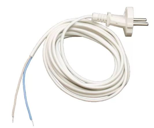Шнур с евровилкой ПВС 2*0,75 6A 250B 2.2м белый UNIVERSAL
