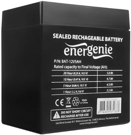 Аккумулятор ENERGENIE BAT 12V 5Ah свинцово-кислот. для ИБП