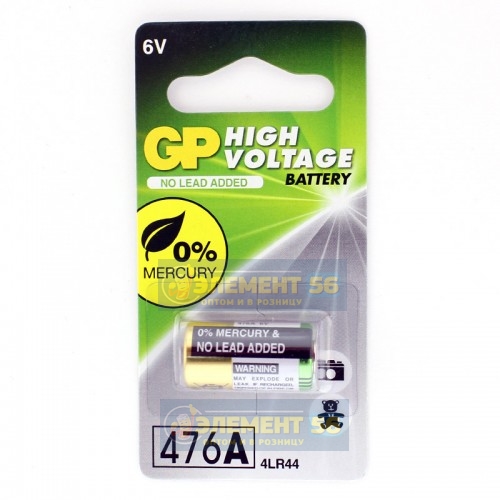 GP SUPER HIGH VOLTAHE 4LR44, 476A, A544, L1325, PX28A, V4034PX, RFA-18-11 1BL (1) (10) 27