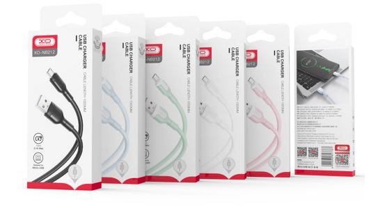 Кабель XO NB-212 Type-C(M) - USB (M) 1м 2.1A  голубой