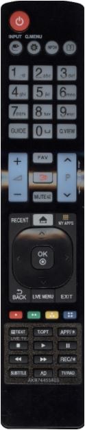 Пульт для телевизора LG AKB74455403 тех пак