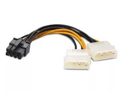 Переходник MOLEX 2 - ATX 8 pin (доп.питание видеокарт и  мощных CPU)