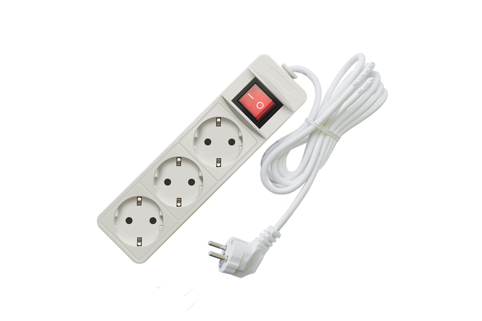 Удлинитель СОЮЗ (481S-7301) (3 роз.) длина=1,5м с/з ПВС 2200Вт с перекл.10A 3*0.75
