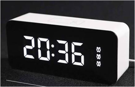 КОСМОС X6612/6 Часы настольные дата+температура (белый)