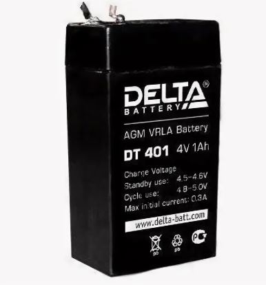 Аккумулятор DELTA DT401 4V 1.0Ah для фонарей ТРОФИ