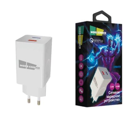 СЗУ MORE choice Smart NC-55QS 3.0А 2USB QC3.0 быстрая зарядка