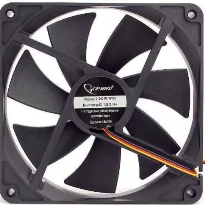 Вентилятор 120*120*25мм GEMBIRD 3pin/4pin Molex, S12025H-3P4M