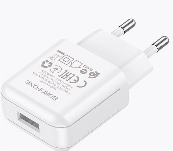 СЗУ 1USB 2.1A Borofone BA64A (White)