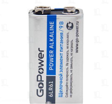 GOPOWER (КРОНА-ALKALINE) 1BL  1604A, 6LF22, 6LR61, MN1604, MX1604, 6LP3146. 30