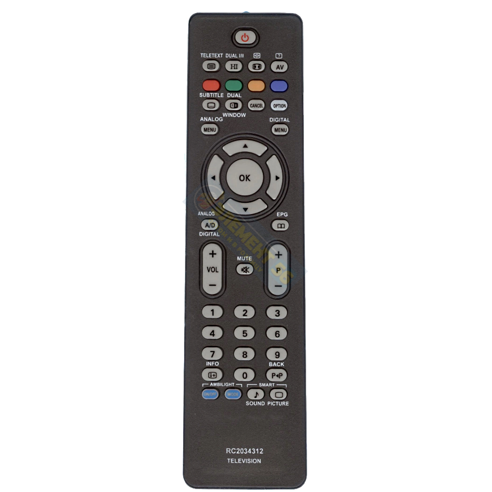 Пульт для телевизора PHILIPS RC-2034312/01 тех пак