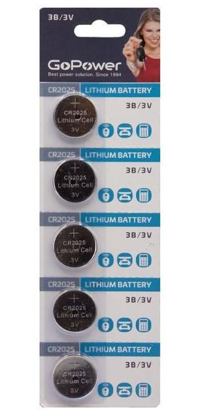 GOPOWER CR2025 5BL (100) 26