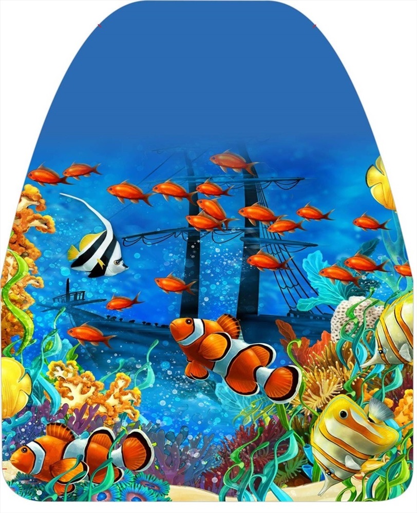 Защита сидения от детских ног с рисунком "Аквариум" (ПВХ) 46x62 см (г014)