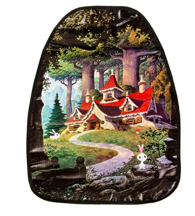 Защита сидения от детских ног с рисунком "Полянка" (ПВХ) 46x62 см (г014)
