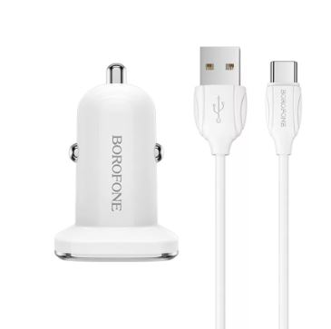 АЗУ BOROFONE BZ12A  2USB  2.4A  micro USB