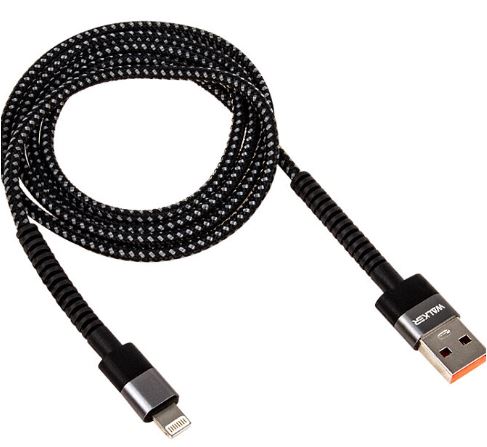 Кабель WALKER C535 3,1A  Lightning  1м черный