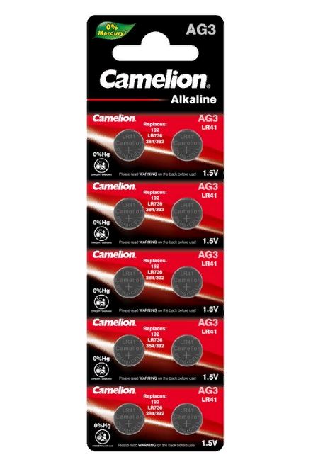 CAMELION AG3, G3, 384, 392, LR41, L736, SR41W (10) (100) 27