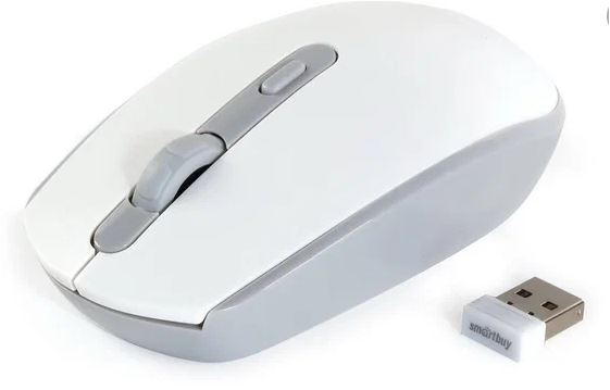 Мышь беспроводная SMART BUY 280AG-WG белая USB 2.0