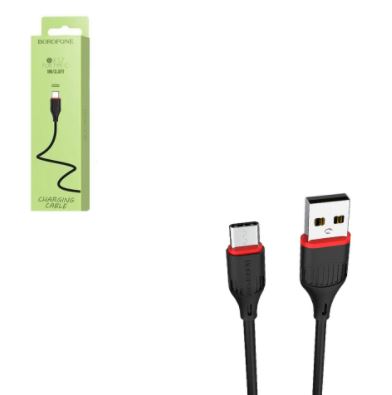 Кабель BOROFONE BX17  USB  TYPE-C 1,0м  3A черный