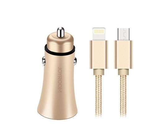 УСЗУ JOYROOM L-T218 2.1A, 2USB Lightning+MicroUSB